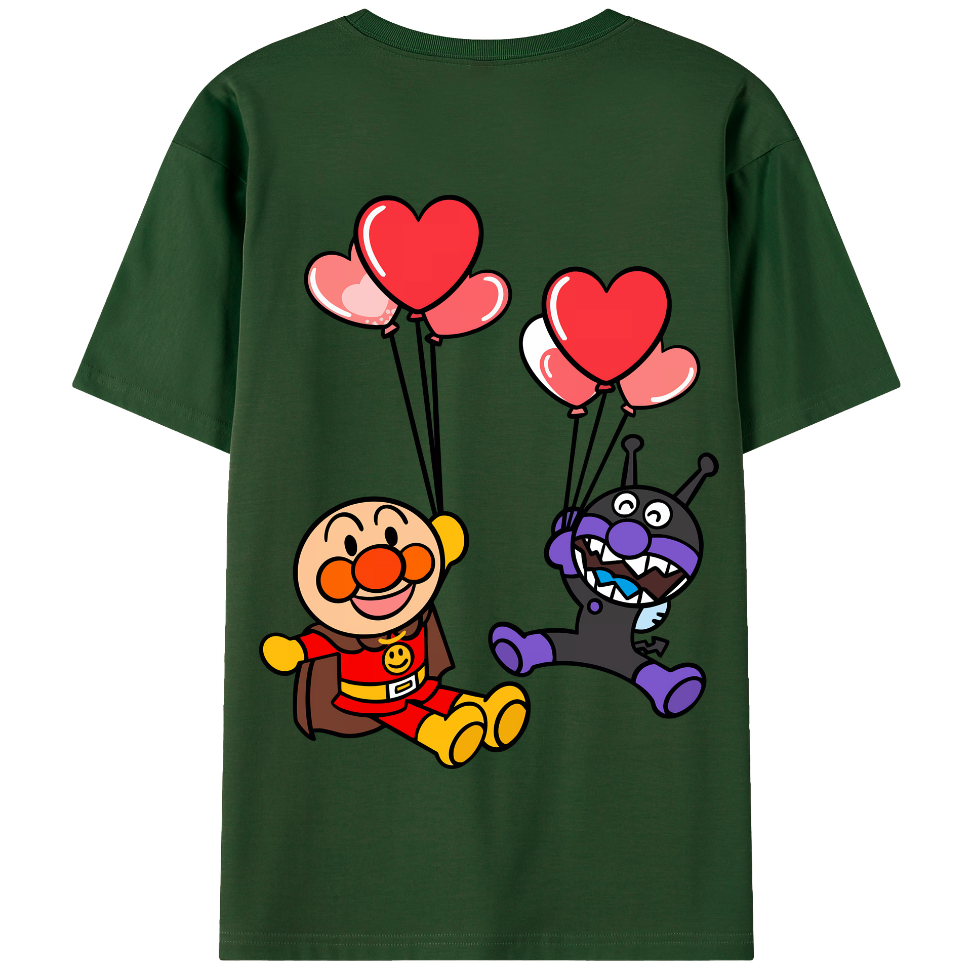 （画像用） アンパンマン Anpanman 綿100％半袖Tシャツ（背面プリント）